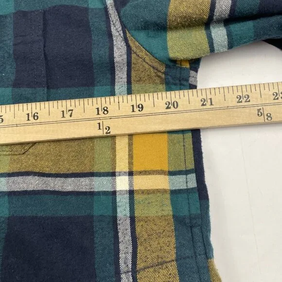 Eddie Bauer Hooded Flannel Shirt Jacket Women’s M Plaid Lined Outdoors Hike Work - Picture 4 of 12